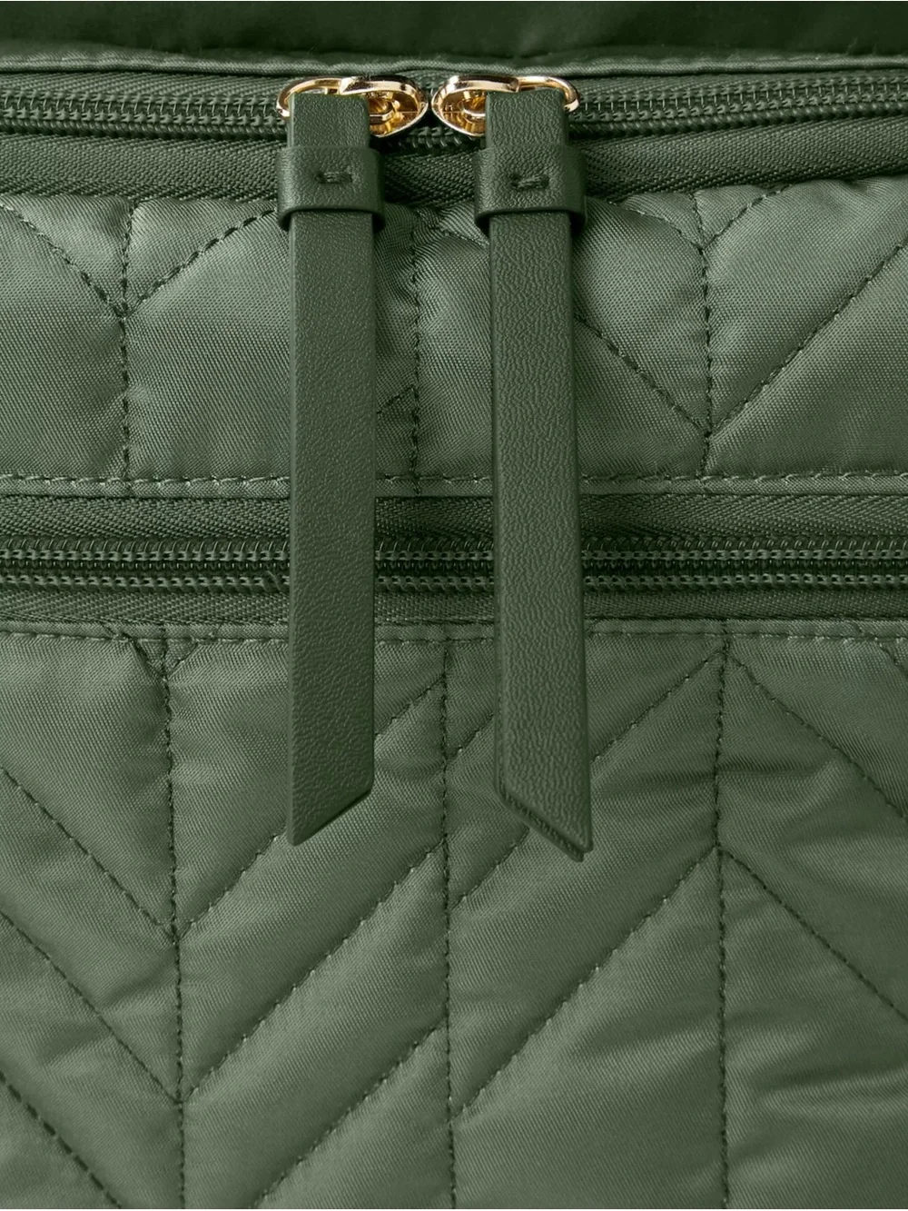 Skip Hop Quilted Olive Backpack with Front Pocket